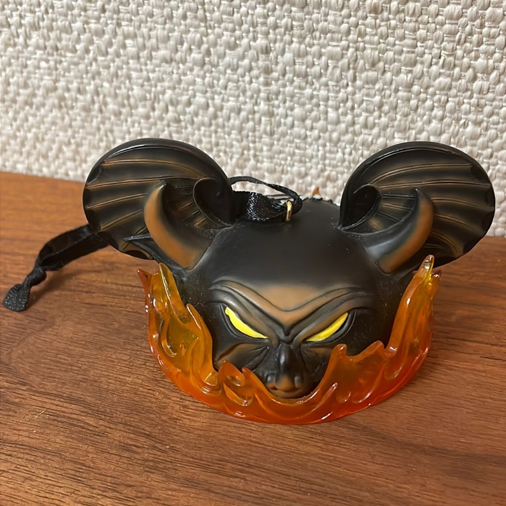 Disney Parks Mickey Ear Hat Ornament Fantasia Chernabog Villain 3296/6500